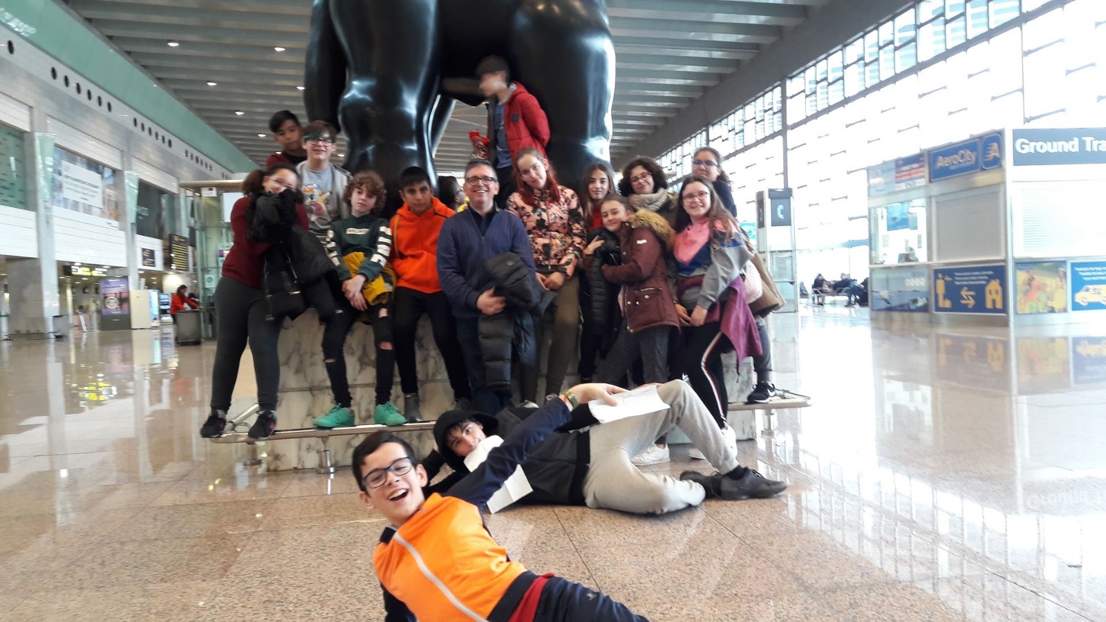 visiting the airport